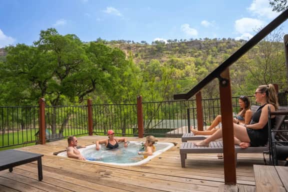 Historic Guadalupe Riverfront Home | Sleeps 10 | Private Hot Tub + Billiards Room - Image 2